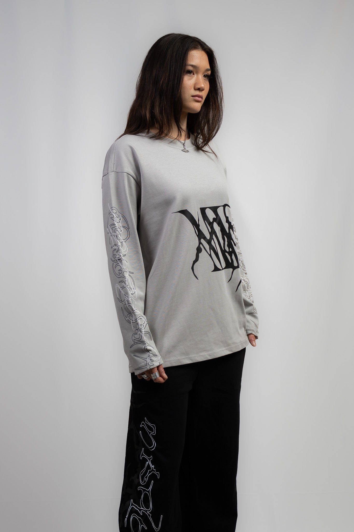 Grey Crucifix Longsleeve