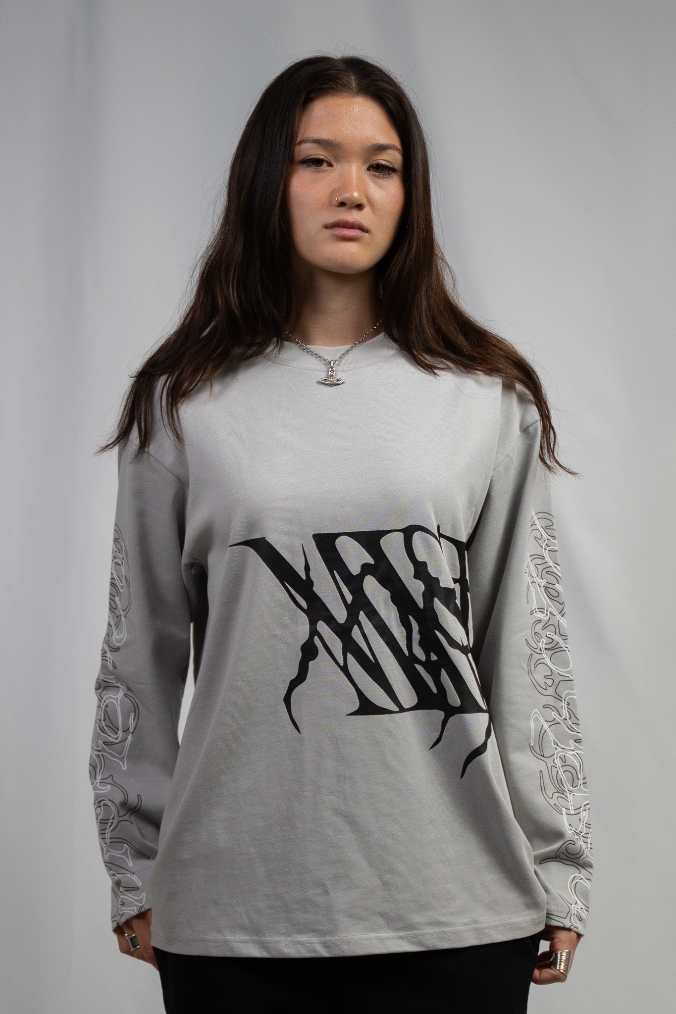 Grey Crucifix Longsleeve