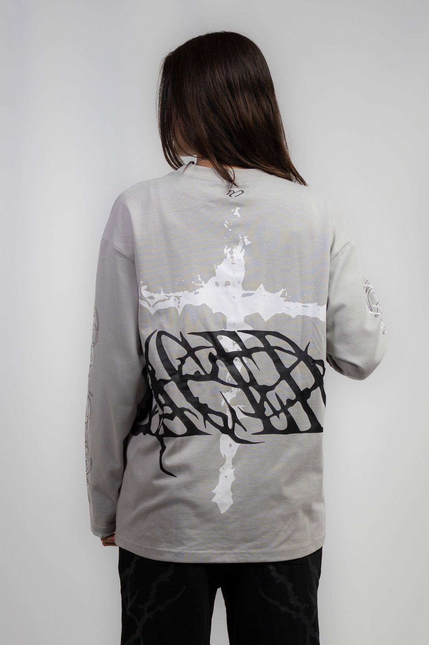 Grey Crucifix Longsleeve